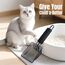 BasicForm Katzenstreuschaufel aus Metall - Schnell Siebende Tiefe Schaufel mit Handlichem Griff, Entwickelt für Besitzer Mehrerer Katzen