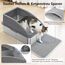 FURTIME Katzenklo Edelstahl XXL, Katzentoilette Edelstahl 35L Katzenklo Groß mit Katzenstreuschaufel und Doppelschicht Matte, Auslaufsichere XXL Litter Box, 58x36x33cm