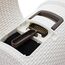 Curver petlife Katzentoilette mit Deckel, Katzenklo inklusive Schaufel, moderne Rattangeflecht-Optik, weiß, 51,5 x 38,5 x 40 cm