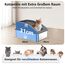 Katzenklo Edelstahl XXL, Katzentoilette Edelstahl 37L Katzenklo Groß mit Katzenstreuschaufel und Doppelschicht Matte, Litter Box, 60x40x31cm