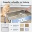 FURTIME Katzenklo Edelstahl XXL, Katzentoilette Edelstahl 30L Katzenklo Groß mit Katzenstreuschaufel und Doppelschicht Matte, Auslaufsichere XXL Litter Box, 58x37x28.5cm