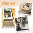 FURTIME Katzenklo Edelstahl XXL, Katzentoilette Edelstahl 35L Große Kapazität Auslaufsicher Gegen Verschüttungen Katzenklo, mit Metall Katzenstreuschaufel 58x36x33cm (Silbergrau)