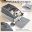 Katzenklo Edelstahl XXL, Katzentoilette Edelstahl 37L Katzenklo Groß mit Katzenstreuschaufel und Doppelschicht Matte, Litter Box, 60x40x31cm