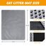 Katzenklo Matte, 73.5 × 62cm Katzenklo Unterleger Doppelschicht Katzenstreu Matte Katzentoilette Matte Rutschfest Wasserdicht für Toilette Wohnzimmer (Grau)