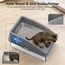 Katzenklo Edelstahl XXL, Katzentoilette Edelstahl 37L Katzenklo Groß mit Katzenstreuschaufel und Doppelschicht Matte, Litter Box, 60x40x31cm