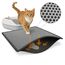 Blue Eyes Katzenklo Matte, Katzenmatte 60x75 cm, Katzenstreu Katzenklo Vorleger Unterleger Waben Design wasserdichte Doppelte Schichte Entwurf Bienenwabe Matte (Grau-6075)