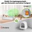SZEE XL Edelsthal Katzenklo mit 180° Klappdeckel, Große Geschlossene Katzentoilette Edelstahl mit Deckel, Stainless Steel Cat Litter Box with Scoop-59x38x38cm, Weiß