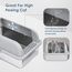 Suzzipaws XL Katzenklo Edelstahl, Geschlossene Katzentoilette mit Deckel und Hochwand, große Metall-Katzentoilette mit Anti-Auslauf, Nicht-Klebrig, einfache Reinigung, 6" Tiefe, 2er Pack