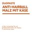 GimCat Duo Paste Anti-Hairball Malz und Käse - Katzensnack fördert den Abgang verschluckter Haare - 1 Tube (1 x 50 g)