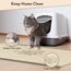 Garoopion Katzenklo Matte, 86x56cm Silikon Katzenstreu Matte Groß, wasserdichte Katzenmatte Katzenklo Unterleger, Katzenstreumatte, Leicht zu Reinigen, Beige