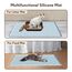 Garoopion Katzenklo Matte, 86x56cm Silikon Katzenstreu Matte Groß, wasserdichte Katzenmatte Katzenklo Unterleger, Katzenstreumatte, Leicht zu Reinigen, Blau