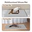 Garoopion Katzenklo Matte, 102x71cm Silikon Katzenstreu Matte Groß, wasserdichte Katzenmatte Katzenklo Unterleger, Katzenstreumatte, Leicht zu Reinigen, Grau