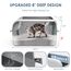 Suzzipaws 20,3 cm Tiefe Katzentoilette aus Edelstahl mit Deckel Extra große Katzentoilette für Großkatzen XL katzenklo aus Metall mit hohem Wandseitengehäuse, Nicht klebend, auslaufsicher