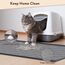 Garoopion Katzenklo Matte, 102x71cm Silikon Katzenstreu Matte Groß, wasserdichte Katzenmatte Katzenklo Unterleger, Katzenstreumatte, Leicht zu Reinigen, Dunkelgrau