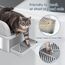 Suzzipaws 20,3 cm Tiefe Katzentoilette aus Edelstahl mit Deckel Extra große Katzentoilette für Großkatzen XL katzenklo aus Metall mit hohem Wandseitengehäuse, Nicht klebend, auslaufsicher