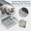 Suzzipaws Katzentoilette aus Edelstahl, Geschlossene Katzenklo mit Deckel, Extra große Katzentoilette für große Katzen, XL, Hochwandig, Nicht-Klebrig, Auslaufsicher