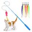 Toozey Katzenspielzeug 16 Stück, Katzen Spielzeug mit 2 STK versenkbare interaktive Katzenangel und 14 STK Feder/Bug/Fisch Ersatz mit Glocken, Bonus Aufbewahrungstasche