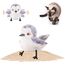 Potaroma Katzenspielzeug – Flatternder Vogel, realistischer Sandläufer mit Zwitscherlaut, wiederaufladbares, berührungsaktiviertes interaktives Spielzeug mit Katzenminze, 10,2 cm