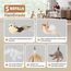 ROSAUI 2X Katzenangel lang, interaktives katzenspielzeug mit 2 Vogel und 3 Federn, Katzen Spielzeug für Kitten, cat Toys stabil 107cm