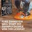 QCHEFS Schleckmatte Kitty mit ZahnputzKOHLE für Katzen zum Schlecken von der Futtermatte. Zahnpflege & Probiotik für Darm als Futter Topping mit der Lieblingsleckerei auf der Leckmatte bei Mundgeruch