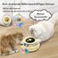 GoldenSun Interaktives Katzenspielzeug, 3 in 1 Elektrisch Automatischer Spielzeug für Katzen, Whack-A-Mole, Fluttering Butterfly, inklusive Ball, USB Wiederaufladbar Katzen Teaser mit 4 Aufsätzen