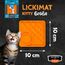 QCHEFS Schleckmatte Kitty mit ZahnputzKOHLE für Katzen zum Schlecken von der Futtermatte. Zahnpflege & Probiotik für Darm als Futter Topping mit der Lieblingsleckerei auf der Leckmatte bei Mundgeruch