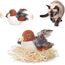 Potaroma Katzenspielzeug – Flatternder Spatz, realistische Zwitscherlaute, wiederaufladbar, berührungsaktiviert, interaktives Spielzeug mit Katzenminze für alle Katzenrassen, 10,2 cm