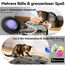 GoldenSun Katzenspielzeug, Automatischer, Schnell Rollender Ball im Beutel mit Fester Spule, Durch Bewegungszwitschern Aktivierter Beweglicher Ball, 7-Loch-Mausfangspiel