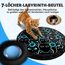GoldenSun Katzenspielzeug, Bewegungs-Zwitscher-aktivierter Beweglicher Ball, Maus-Fangspiel Blau, 7-Loch-Versteckspiel für Katzen im Innenbereich, Schwarzes MIAU