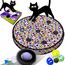 GoldenSun Katzenspielzeug, Automatischer, Schnell Rollender Ball im Beutel mit Fester Spule, Durch Bewegungszwitschern Aktivierter Beweglicher Ball, 7-Loch-Mausfangspiel