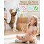Pawaboo Katzenspielzeug - Interaktives Katzenangel Katze Spielzeug Katzen-Spielstab Katzenspielzeug-Stab mit Federn und 88cm Stab und Glocken für Kätzchen oder Katze, Blau + Rotbraun