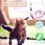 Pawaboo Katzenspielzeug - Interaktives Katzenangel Katze Spielzeug Katzen-Spielstab Katzenspielzeug-Stab mit Federn und 88cm Stab und Glocken für Kätzchen oder Katze, Weiß und Pink
