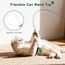 Pawaboo Katzenspielzeug - Interaktives Katzenangel Katze Spielzeug Katzen-Spielstab Katzenspielzeug-Stab mit Federn und 88cm Stab und Glocken für Kätzchen oder Katze, Weiß und Grün