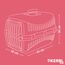 Kerbl Pet Transportbox Expedion, Creme/Bordeaux, 45x30x30 cm, Hundebox, Katzenbox, Hundetransport, Kunststoff, kleine Hunde, Katzen