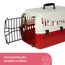 Kerbl Pet Transportbox Expedion, Creme/Bordeaux, 45x30x30 cm, Hundebox, Katzenbox, Hundetransport, Kunststoff, kleine Hunde, Katzen