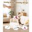 Pawaboo Katzenspielzeug - Interaktives Katzenangel Katze Spielzeug Katzen-Spielstab Katzenspielzeug-Stab mit Federn und 88cm Stab und Glocken für Kätzchen oder Katze, Rose + Rotbraun