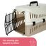 Kerbl Pet Transportbox Expedion, Creme/Taupe, 45x30x30 cm, Hundebox, Katzenbox, Hundetransport, Kunststoff, kleine Hunde, Katzen