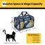 Conlun Katzenboxe Flugzeugtauglich, Weichseitige Hundetransportbox mit Innenleine, Transport für kleine bis mittelgroße Katzen und Welpen bis 7 kg, Zusammenklappbare Reisetasche -Blau,M