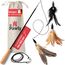 St.Pawly® Katzenangel - Katzenspielzeug - austauschbare Anhänger - Ersatzband - ergonomischer Holzgriff - nachhaltiges Spielzeug für Katzen - stabil