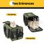 Conlun Katzenboxe Flugzeugtauglich, Weichseitige Hundetransportbox mit Innenleine, Transport für kleine bis mittelgroße Katzen und Welpen bis 7 kg, Zusammenklappbare Reisetasche -Grün,M
