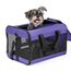 Conlun Hundetransportbox Weichseitig, Große Tasche für Katzen mit Innenleine, Transport für große Katzen und mittelgroße Hunde bis 9 kg, Zusammenklappbare Reisetasche für Welpen -Lila,L