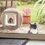 Sure Petcare SureFlap Mikrochip-Katzenklappe Connect, kompatibel mit Smartphone-App, Einbau in Türen, Glasscheiben, Wände, Hub und 4 x AA-Batterien erforderlich (nicht im Lieferumfang enthalten), weiß