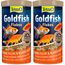 Tetra Goldfish Flakes - Flocken-Fischfutter für alle Goldfische und andere Kaltwasserfische, 1 L Dose (Packung mit 2)