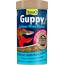 Tetra Guppy Colour Mini Flakes - Fischfutter für alle Guppys, feines Flockenfutter für kräftige Farben, 250 ml Dose