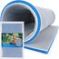 Borlech Aquarium-Filter-Medien-Schwamm-Pad, mehrschichtige Schaumstoff-Filterwatte für Aquariumfilter, Zubehör (40 x 30 x 1,5 cm)