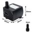 180L/H 3W Mini-Tauchpumpe, Ultra Leise Aquarium Pumpe mit 1.3m Netzkabel，mit 1 Düsen für Brunnenaquarium， Aquarium, Teichgarten EU-Stecker