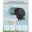 Papettly Futterautomat Aquarium, Automatischer Fischfutterautomat für Aquarium mit Batteriebetrieben, Fische Fischfutterspender 200ml, 2 AAA-Batterien im Lieferumfang enthalten, Fischfutterschwimmring