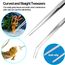 UDQYQ 4 Stück Aquarium Aquascaping Tools,Premium Edelstahl Wasserpflanzen Werkzeuge Anti-Rost Pinzette Schere Schaber Werkzeug Set für Fisch Tank Reinigung Pflanze Trimmen. (Silber)