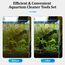 3 in 1 Aquarium Reinigungswerkzeuge, Algenschaber Aquariumschaber, Aquarium Algen Rasiermesser Schaber,14 Zoll Aquarien Reinigung Werkzeug mit Abnehmbarer Stange,Edelstahl Klingen für Glas Fischbecken