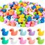 DIYDEC 120 Stück Mini Enten Harz, 10 Farben Mini Duck Figuren Miniatur Enten kleine Bunte Enten für Dekoration von Miniatur-Landschaftsgärten, Bonsai, Fischbecken und Aquarien verwendet